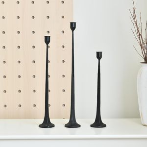 Modern Black Iron Taper Candle Holder Set <b>Tall</b> Decorative <b>Candlestick</b> Stand Nordic Table Centerpiece for Home Wedding Decor - Product Image 5
