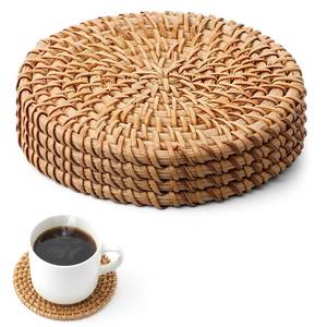 Trending Design Rattan Coaster Jute Coaster Rope Coaster Place Mats Woven Rattan Coaster Mats At very affordable Price - Product Image 1