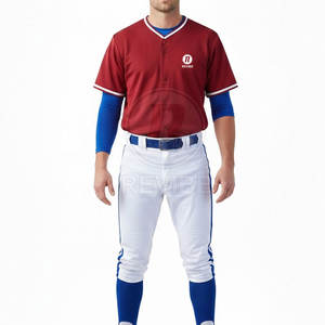 Uniforme de béisbol personalizado de alta calidad a precio de mayorista, 100% poliéster, uniforme de béisbol para equipos en venta - Product Image 1
