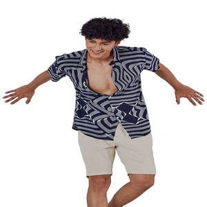 Custom Logo Printed <b>Men's</b> Long Sleeve XL Cotton Polo <b>T</b>-<b>Shirt</b> Breathable Corduroy Casual <b>Shirt</b> Home Use - Product Image 3