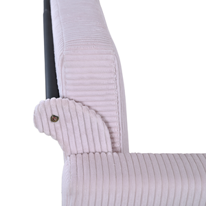 Sofá LoveSeat de Corduroy Rosa con Patas de Metal, Estilo Escandinavo, Tapizado para Muebles de Sala de Estar - Product Image 6