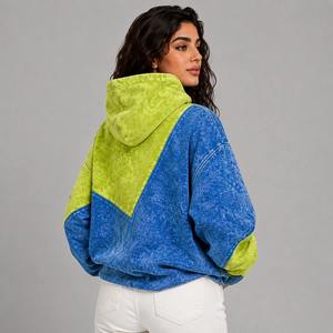 Sudadera con Capucha para Mujer, Estilo Acid Wash, Mezcla de Algodón, Corte Regular, Bordada, Proveedor Mayorista - Product Image 3