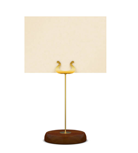 Soporte de metal con base de madera para tarjetas de lugar, soporte para números de mesa, tarjetas de nombre y fotos, producto muy vendido. - Product Image 2