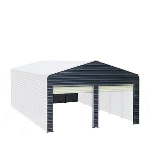 "Truck Canopy Metal Shed Carport Add-On Package <b>Kit</b> for TMG MSC2020F & MSC2030F Front Wall W/<b>Roll</b> Doors & Back Wall TMG MSC20" - Product Image 6