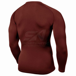 Men Rash Guard Long Sleeve Quick Dry Stretch Fabric Perfect For <b>Surfing</b> Gym And Sports Training Rash Guard - Product Image 2