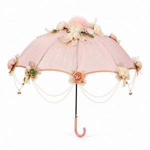 Parapluie de Mariage Floral de Luxe pour Cérémonie, Auvent Décoratif Rose à Fleurs pour Allée Nuptiale - Product Image 2