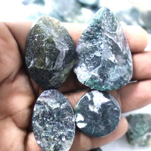 Haute qualité naturelle mousse Agate Druzy cristal Cabochon conceptions uniques bijoux en pierres précieuses polies pour pierres précieuses en vrac faisant agate - Product Image 3