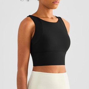 เสื้อชั้นในกีฬาผู้หญิงแบบเซ็กซี่ เสื้อครอปท็อป ชุดโยคะ เสื้อผ้าออกกำลังกายรัดรูป ยืดหยุ่น สำหรับยิมและโยคะ - Product Image 4