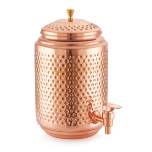 Copper Matka Ayurveda Inspired Modern <b>Disposable</b> Watering Cane with <b>Straw</b> for Healthy Living - Product Image 1
