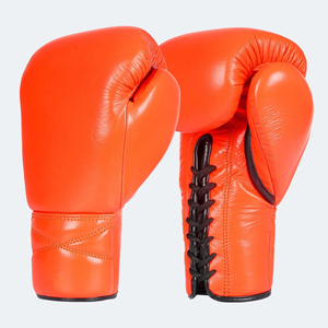 ถุงมือชกมวยแบบผูกเชือก มวยไทย คิกบ็อกซิ่ง MMA ถุงมือฝึกซ้อม ถุงมือ PU สำหรับฝึกซ้อม ถุงมือหนังแท้ Geaniun - Product Image 5