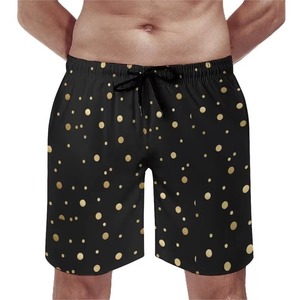 Nouveauté été : Short de bain décontracté pour homme et enfant, imprimé 3D à petits pois, avec cordon de serrage, style mode et cool - Product Image 1