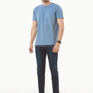 Camiseta de Hombre Más Vendida, Personalizada, con Cuello Grueso, de Poliéster y Algodón, Venta al por Mayor de Fábrica, Camisetas de Hombre 100% Algodón - Product Image 3