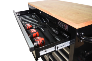 Gabinete de Herramientas de Acero Reforzado con Recubrimiento en Polvo, 10 Cajones, Sistema de Cierre con Llave OEM, Capacidad de Carga de 680 kg, para Almacenamiento en Garaje o Taller - Product Image 6