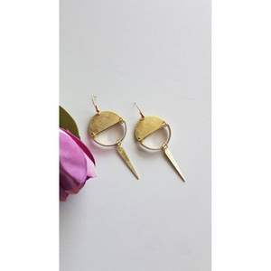 Bijoux de mode écologiques faits à la main en cuivre et laiton, modèle 145 F, très vendus, pour les fêtes, accessoire en cristal durable - Product Image 4