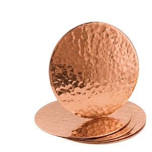 Wholesale Pure Copper Drink Coasters <b>Round</b> Polished Metal Cup Coaster <b>Set</b> Eco-Friendly Heat Resistant <b>Table</b> Mat Customized Logo - Product Image 3