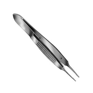 Pinzas de Sutura Castroviejo de Precisión de 4 Pulgadas, Acero Alemán de 0.3 mm, 1x2 Dientes, Instrumento Microquirúrgico para Piel y Ojos - Product Image 4