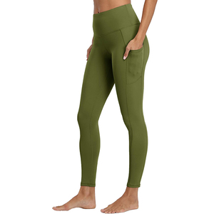 Leggings décontractés pour femme, 92% Polyester 8% Spandex, double face brossée, effet soie de lait, respirants, à coutures, taille mi-haute, imprimé 3D, motif Black Weeds - Product Image 3