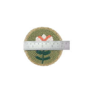 Posavasos Cuadrado de Algodón Bordado a Mano de Primera Calidad con Cuentas, Tapete Decorativo de Lujo para Mesa, Prenda Personalizada OEM, Letras de Moda Artesanales - Product Image 6