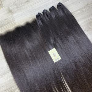 Extensions de cheveux naturels lisses de haute qualité, mèches de cheveux vierges, dentelle suisse brute 13x6 HD, cheveux humains du Vietnam - Product Image 5