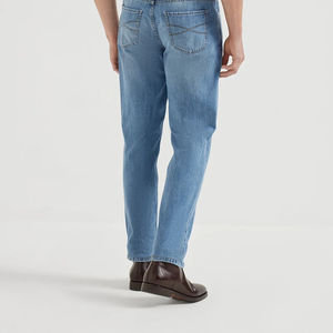 Custom Logo Vintage Y2K Style 2025 <b>Baggy</b> Denim <b>Jeans</b> for Men & <b>Women</b> Oversized Mid-Waist Fit Casual Daily Urban Fashion - Product Image 3