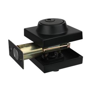 Single Cylinder Deadbolt Lock <b>Square</b> <b>Keyed</b> 1 Side Full Metal Fits Standard Size Interior & Exterior Doors - Product Image 4