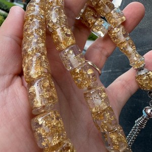 Rosario Tasbeeh de Resina Ecológica Hecho a Mano de Primera Calidad con Elegantes Cuentas de Oración Islámicas para Hombres y Mujeres - Product Image 1