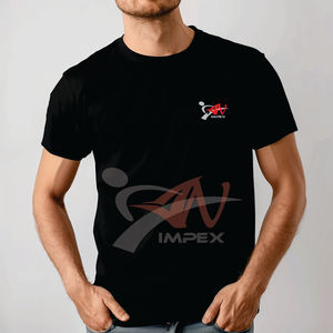 Camiseta de Mezcla de Algodón de Alta Calidad, Camiseta Personalizada para Hombre, Camiseta Ajustada Lisa en Blanco o Negro, Camisetas para Hombre - Product Image 2