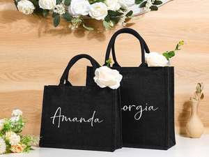 Sac à main en jute naturel biodégradable, sac de courses réutilisable, respectueux de l'environnement, pour les courses et le marché - Product Image 5