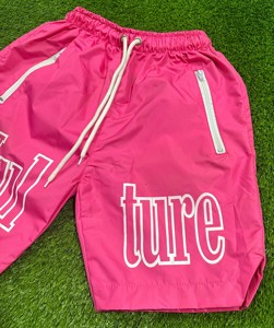 Custom Logo Nylon Shorts For <b>Men</b> Hot Pink Color Quick Dry Cut Nylon Shorts Hand Made Running Gym Shorts Swim <b>Trunks</b> For <b>Men</b> - Product Image 2