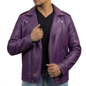 Blouson de moto en cuir double face pour homme SAJZA, imperméable, respirant, séchage rapide, coupe-vent, doublure polaire, col montant - Product Image 1