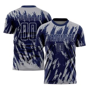 Tenue de football pour hommes, maillots et shorts d'extérieur, impression numérique, nom et numéro d'équipe personnalisés sur le devant, 100% coton, séchage rapide, respirant - Product Image 3