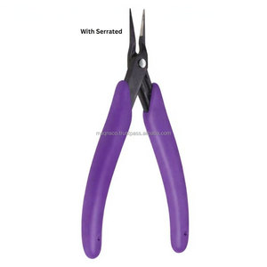 Alicates Profesionales de Acero Inoxidable de 5-3/8 Pulgadas con Punta Larga y Dientes Serrados |   Alicates de Punta Fina de Alta Calidad para Uso Eléctrico y Bricolaje - Product Image 3