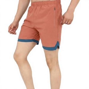 Shorts en maille respirante personnalisés avec logo pour hommes, pour la gym, le sport, la course à pied, de haute qualité, décontractés, avec poche zippée - Product Image 1