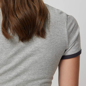 Camiseta de Manga Corta para Mujer, Ecológica, 100% Algodón Orgánico, Cuello Redondo, con Logo, Secado Rápido, Transpirable, para Verano - Product Image 5