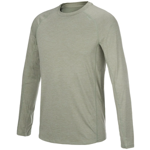 Men's <b>Long</b> Sleeve O-Neck <b>T</b>-<b>Shirt</b> Solid Color Quick Dry Knitted Polyester Casual Fit Regular <b>Length</b> - Product Image 1