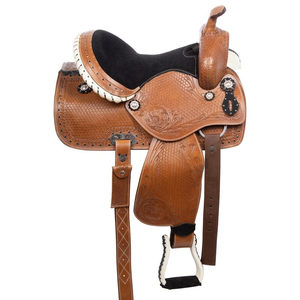 Couverture de selle de cheval western de haute qualité en cuir premium et coton, tailles et couleurs personnalisées, fabriquée au Pakistan, pour selle Visitor - Product Image 1