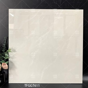 Carreaux de sol en porcelaine blanche de Carrare, carreaux vitrifiés de luxe 60x60 pour salon - Product Image 3