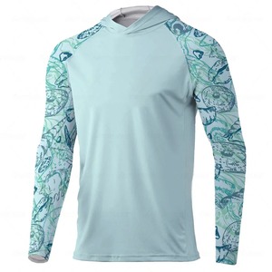 Camisa de Pesca con Capucha de Manga Larga Azul Marino para Hombre con Estampado de Pulpo y Rayo, Protección UPF 50 Anti-UV, Estilo Pullover para Adultos - Product Image 4