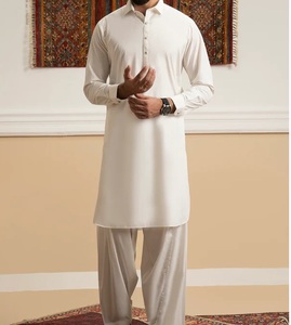 OEM ODM Wholesale Factory Men Casual Pakistani Muslim Shalwar Kameez Embroidery Cotton Ethnic 2 Piece Suit Wedding Dresses - Product Image 5