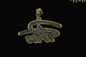 Colgante de Plata de Ley 925 con Moissanita VVS para Hombre, Estilo Hip Hop, Colgante de Letra Bicolor con Nombre Inicial, Pasa el Test de Diamantes - Product Image 3