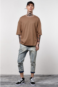 เสื้อยืดคอกลมแขนสั้นผู้ชายไซส์ใหญ่ ผ้าฝ้าย 100% ขายส่ง รับสกรีนลาย พิมพ์ลายตามสั่ง ผ้าเจอร์ซีย์เนื้อแน่น กระชับรูป - Product Image 2