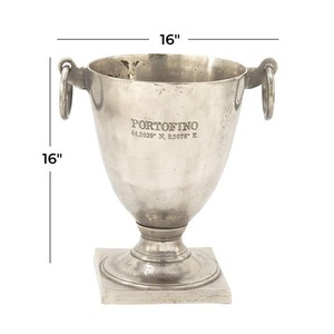 Seau à glace Portofino, design méditerranéen rond, résistant à la rouille, pour les fêtes - Product Image 4