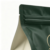Sacs d'emballage pour grains de café avec valve, imprimés sur mesure, recyclables, à fond plat, avec fermeture éclair, sacs en plastique de qualité alimentaire pour café