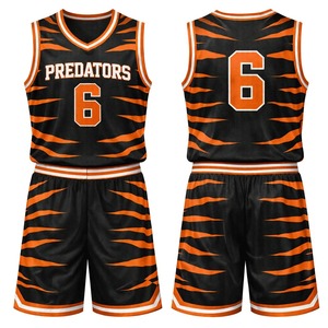 Ensemble d'uniformes de basketball camouflage personnalisés avec logo, maillot d'équipe imprimé par sublimation, respirant, séchage rapide, côtés rayés, vêtements de sport pour hommes - Product Image 4