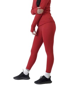 Conjunto Deportivo Rojo sin Mangas de Alta Calidad, Top con Cierre y Leggings Elásticos, Conjunto de Dos Piezas para Fitness - Product Image 3