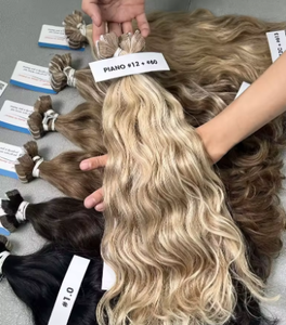 MEJOR VENTA 100% Cinta plana ondulada natural vietnamita Acabado Todos los colores Extensiones de cabello Precio de fábrica Grande en stock Sin enredos - Product Image 2