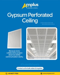 Plaques de plafond acoustiques perforées en plâtre - Product Image 1
