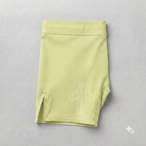 Men's Light Green Solid Color Spandex/Polyester Shorts Sublimation Printing Elastic Waist Quick Dry Casual Shorts with Front <b>Log</b> - Product Image 5
