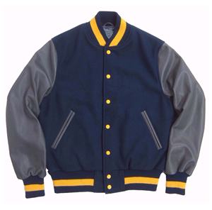 Veste de sport en cuir véritable et laine pour l'hiver, grande taille, style Letterman pour homme - Product Image 6