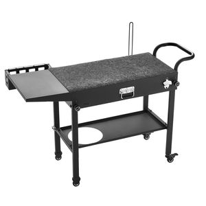 Carrello per Barbecue da Esterno con Piano Pieghevole 31.0 X 17.0 Pollici, Porta Tovaglioli e Ganci Inclusi - Product Image 1